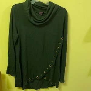 Dark green with gold embellishments sweater